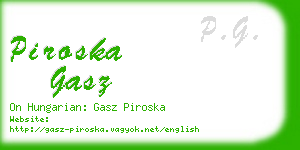 piroska gasz business card